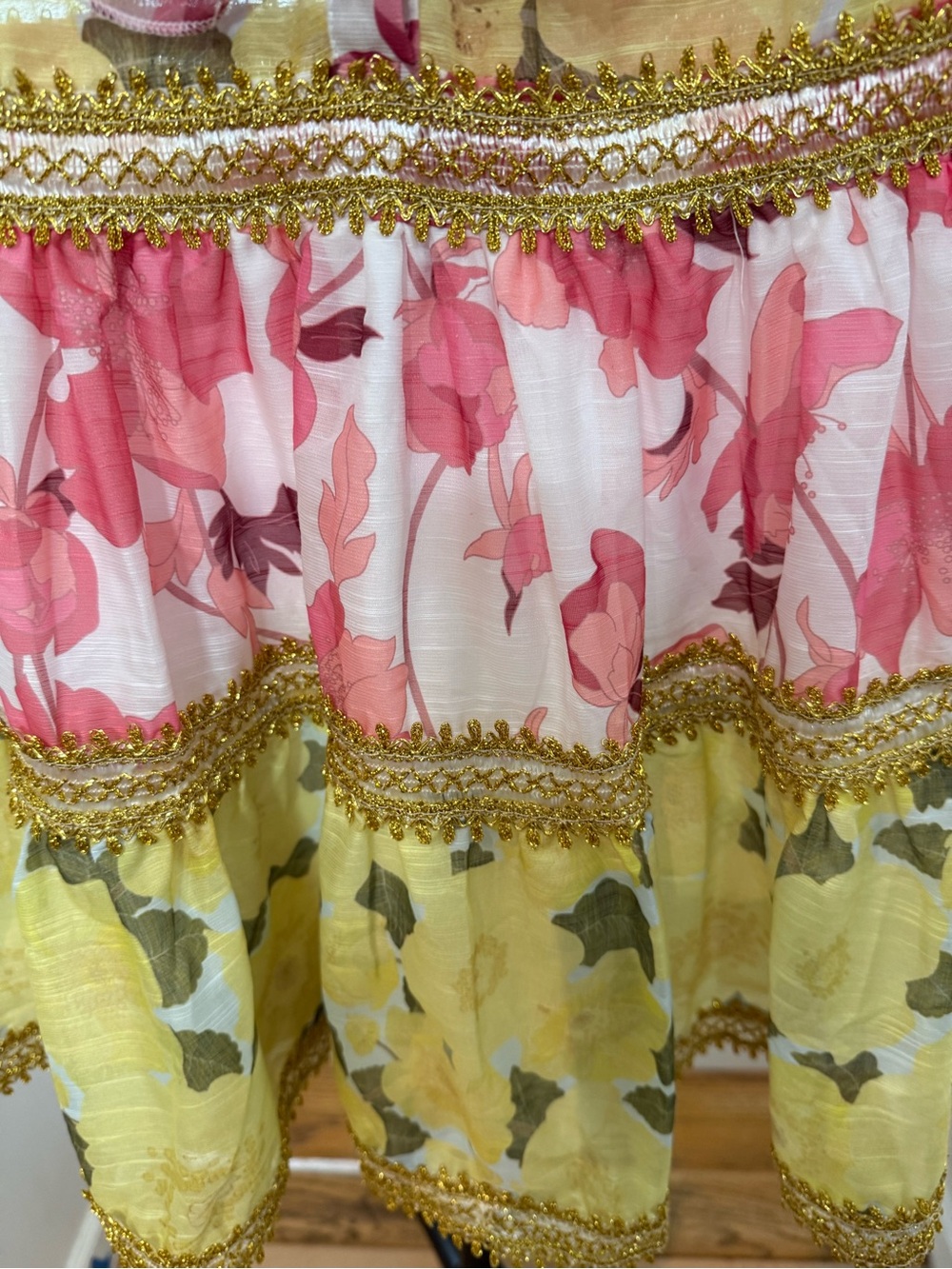 CAMELLIA by affection Floral Ruffle Mini Dress, Size Small. - Picture 10 of 15
